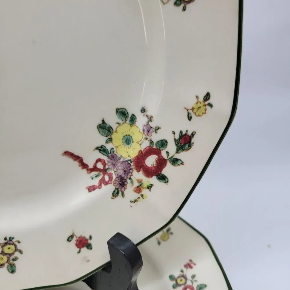 Royal Doulton Old Leeds Spray SetOf 6 Vintage 8 1/4